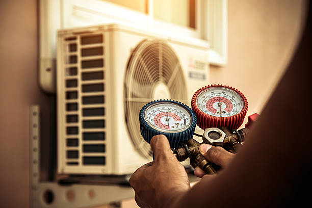 Professional Hvac technician working in Marietta, NY